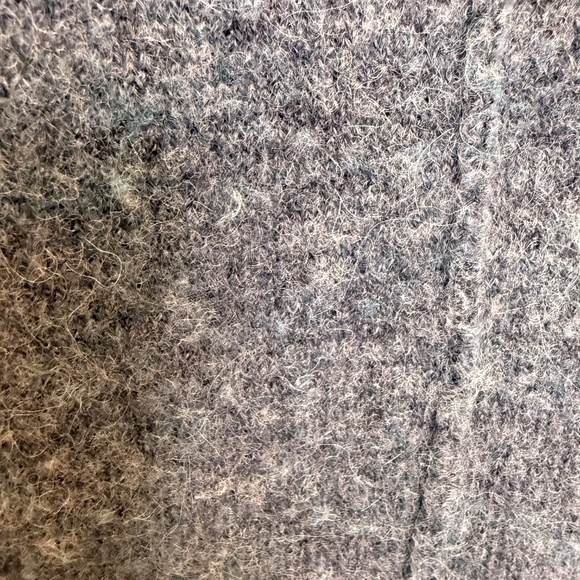 Grey Blue Mock Neck Cozy Sweater - Picture 6 of 8